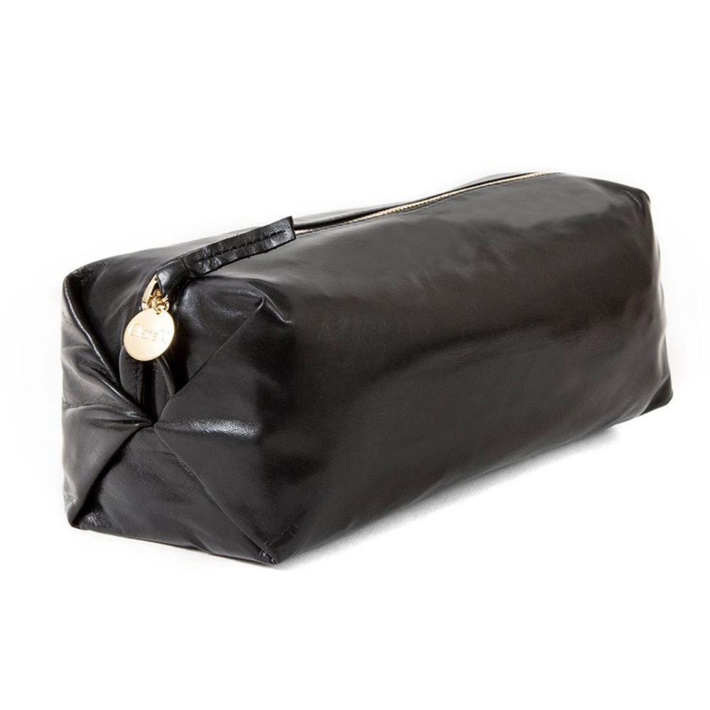Clare V Leather Black  Toiletry Case